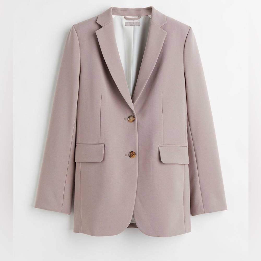 Taupe Single-breasted Jacket/Blazer - H&M